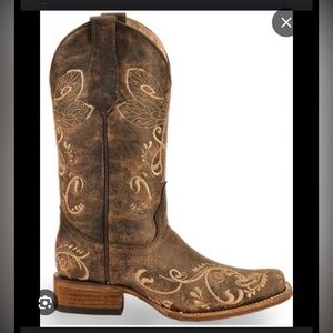 Circle G Brown Embroidered Western Boots
